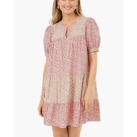 TUCKERNUCK HYACINTH HOUSE Multi Pink Floral Hana Mini Dress Size S - Picture 1 of 12